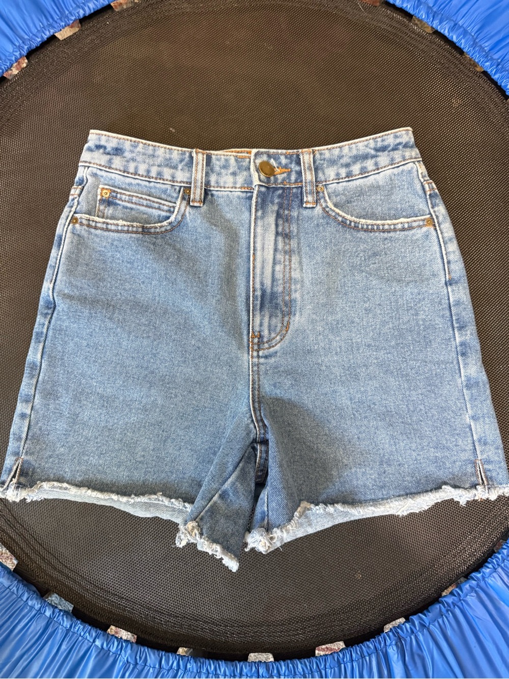 Billabong Light Blue High-Rise Denim Cutoff Shorts